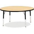 Activity Table 48 inch Round Maple Black