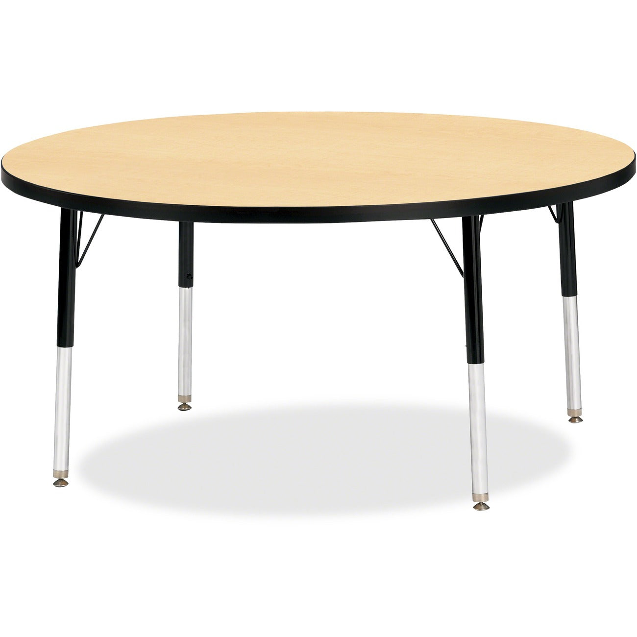 Activity Table 48 inch Round Maple Black