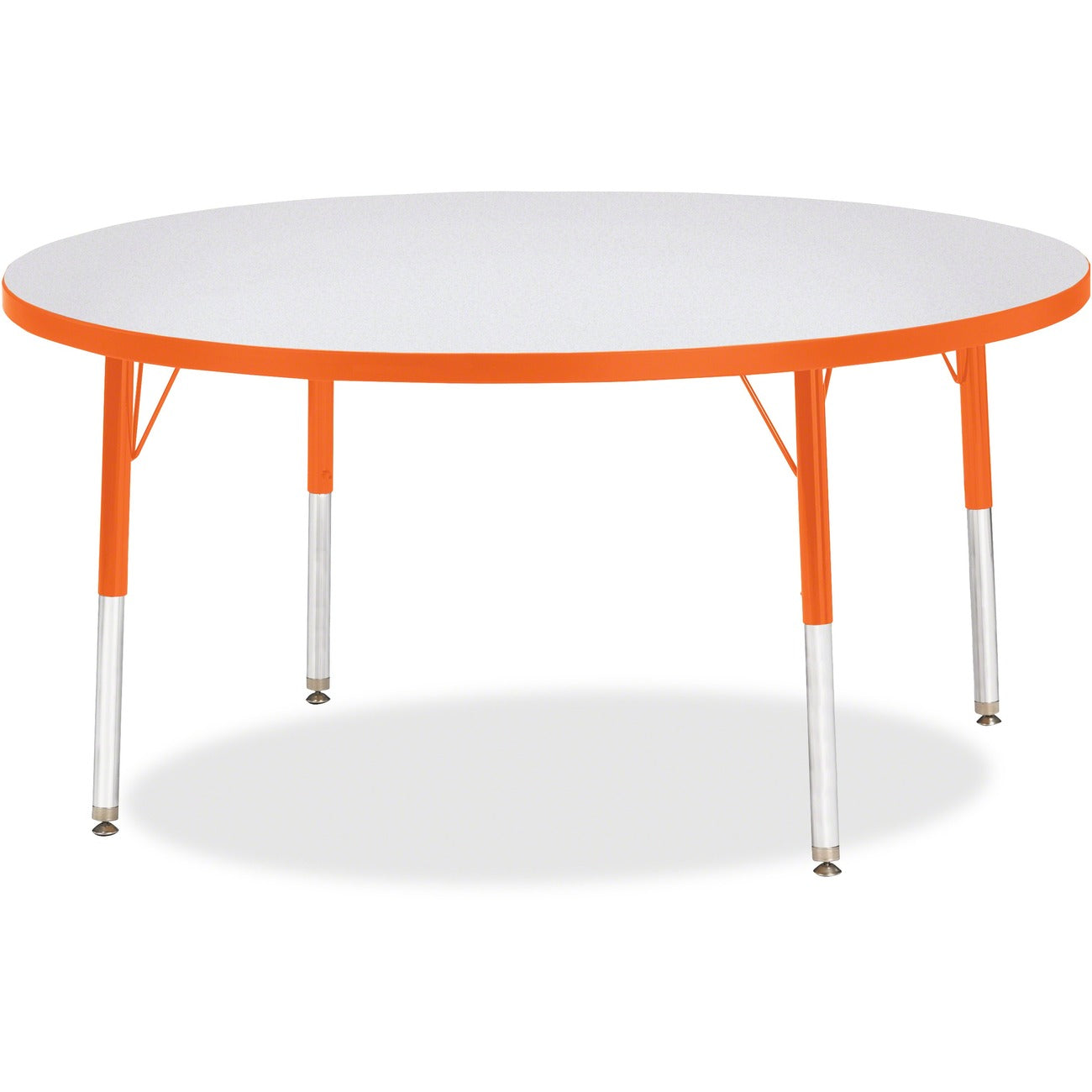 Activity Table 48 inch Round Gray Orange