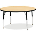 Activity Table 48 inch Round Maple Black