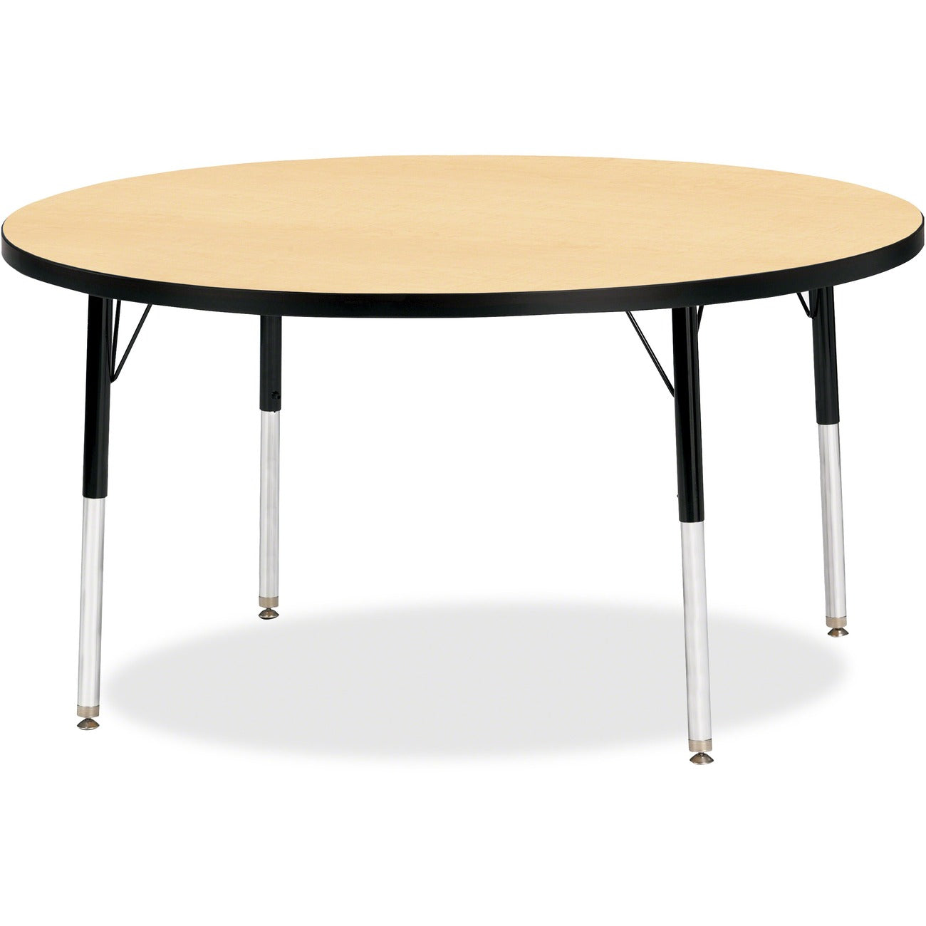 Activity Table 48 inch Round Maple Black