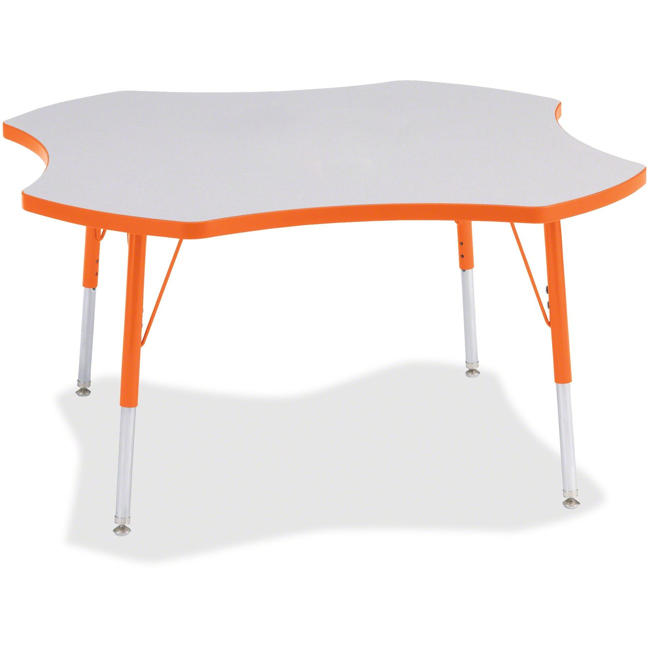 Four Leaf Table 48 inch Gray Orange