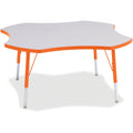 Four Leaf Table 48 inch Gray Orange