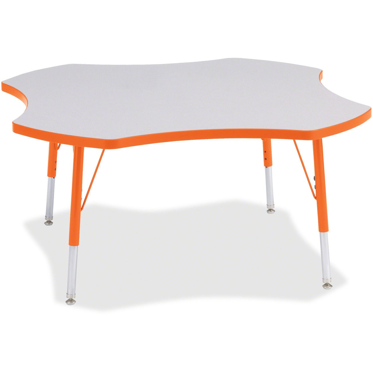 Four Leaf Table 48 inch Gray Orange