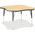 Four Leaf Table 48 inch Maple Black