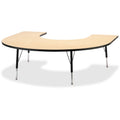 Horseshoe Table 60x66 Maple Black