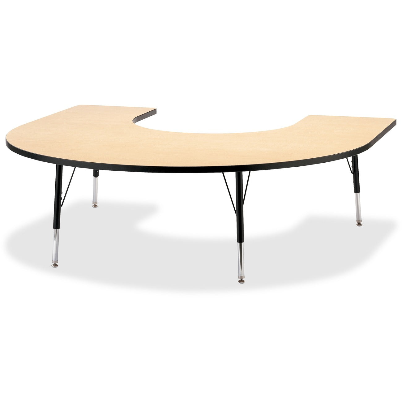 Horseshoe Table 60x66 Maple Black
