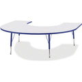 Horseshoe Table 60x66 Gray Blue