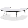 Horseshoe Table 60x66 Gray Black