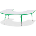 Horseshoe Table 60x66 Gray Green