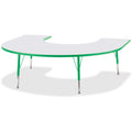 Horseshoe Table 60x66 Gray Green