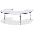 Horseshoe Table 60x66 Gray Navy