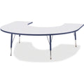 Horseshoe Table 60x66 Gray Navy