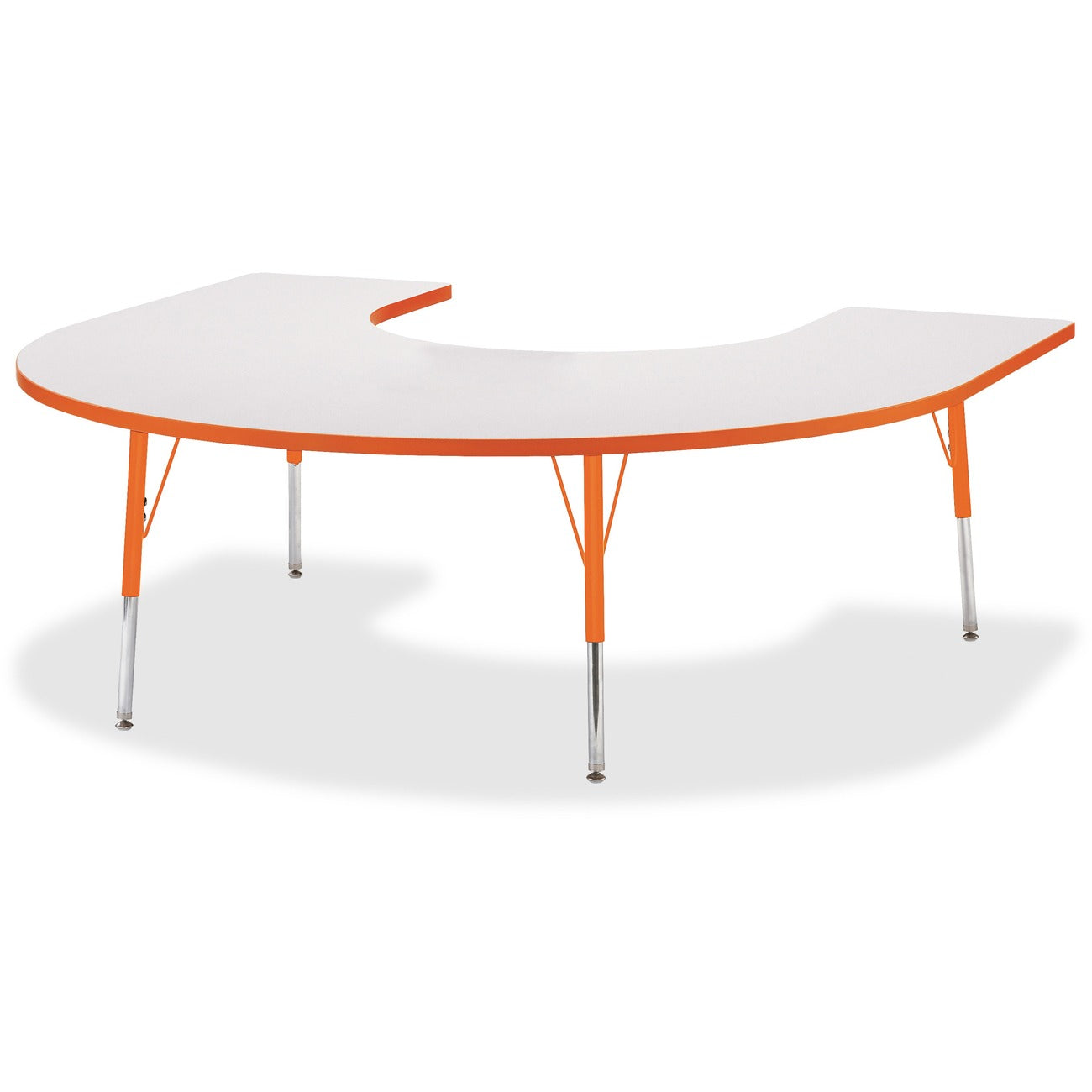 Horseshoe Table 60x66 Gray Orange