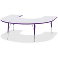 Horseshoe Table 60x66 Gray Purple
