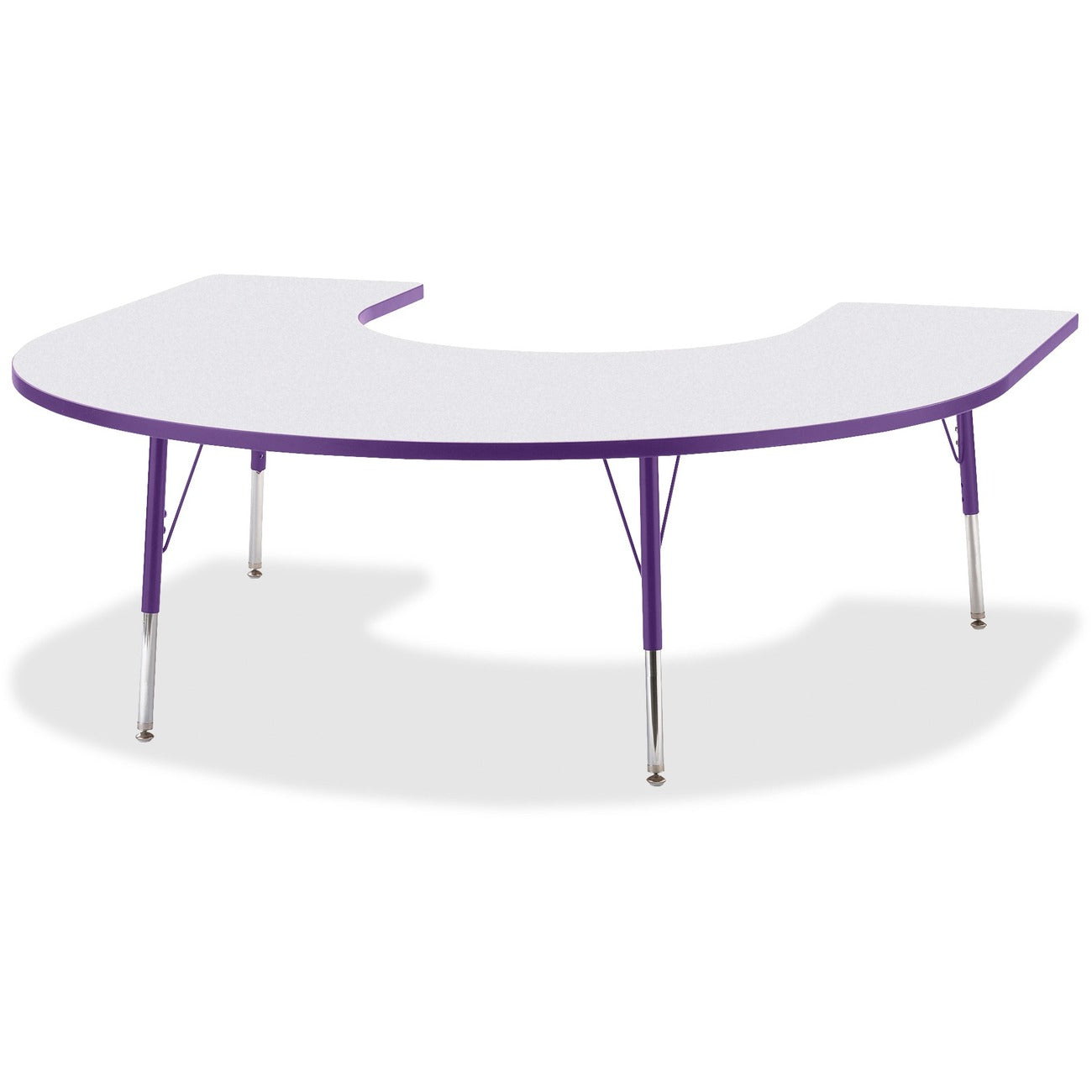 Horseshoe Table 60x66 Gray Purple