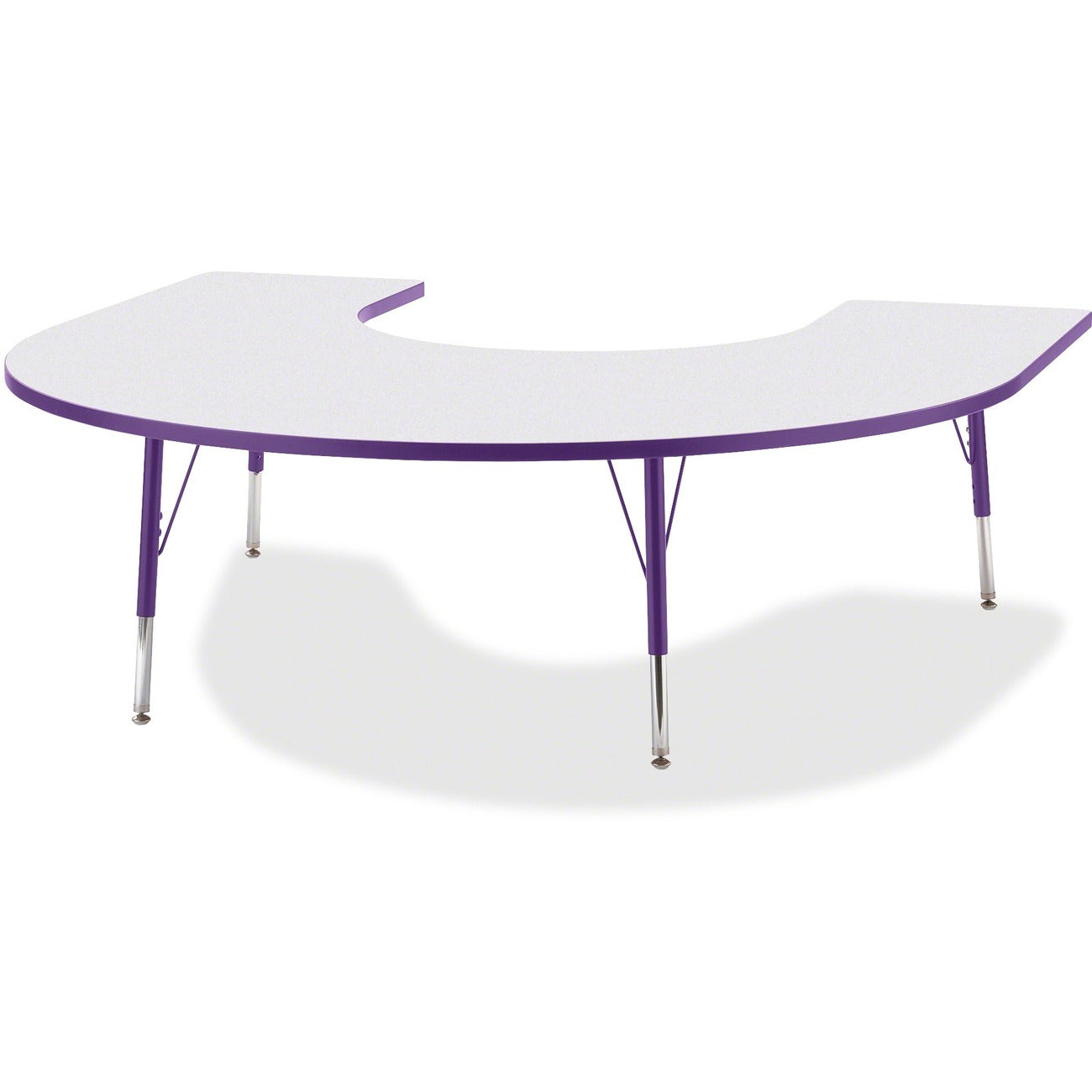 Horseshoe Table 60x66 Gray Purple