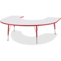 Horseshoe Table 60x66 Gray Red