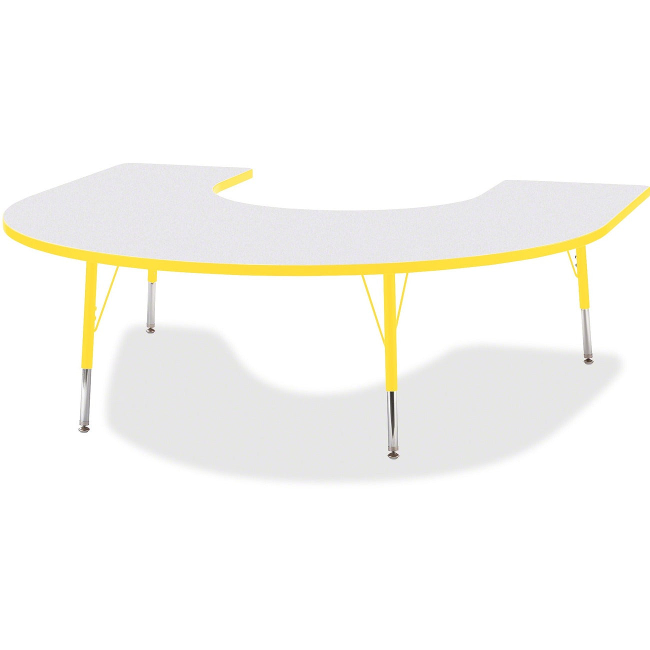 Horseshoe Table 60x66 Gray Yellow