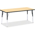 Rectangle Table 30x72 Maple Black