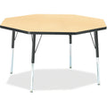 Octagon Table 48x48 Maple Black