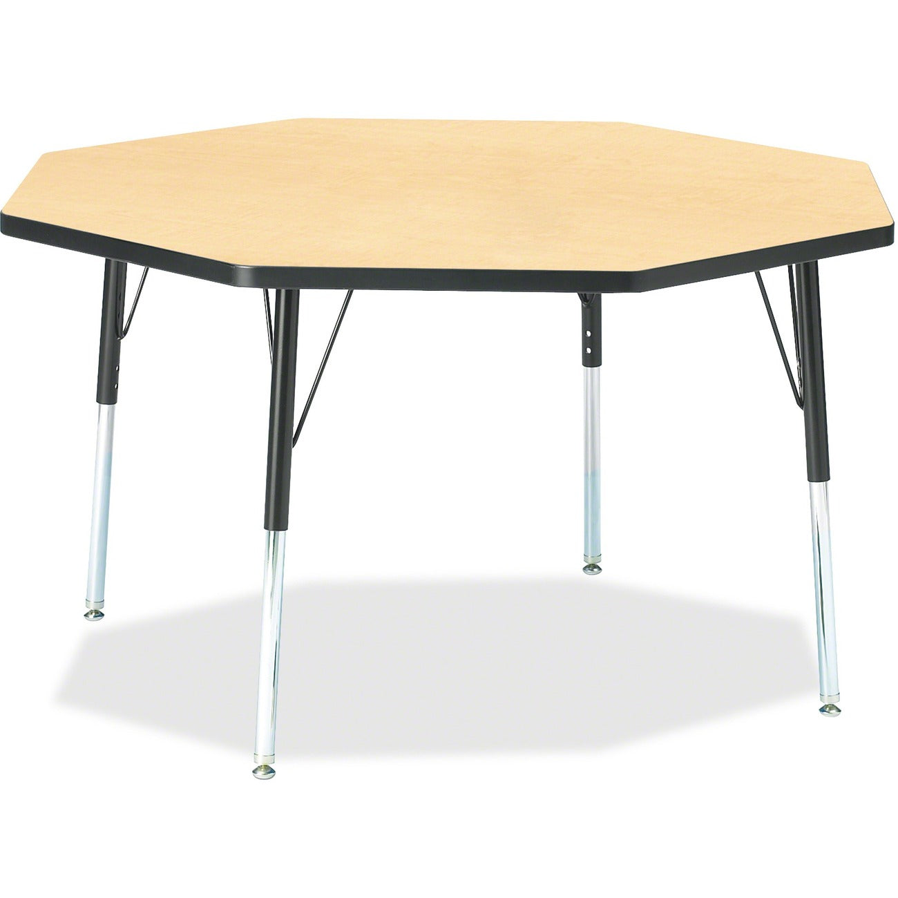 Octagon Table 48x48 Maple Black