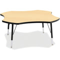 Four Leaf Table 48 inch Maple Black