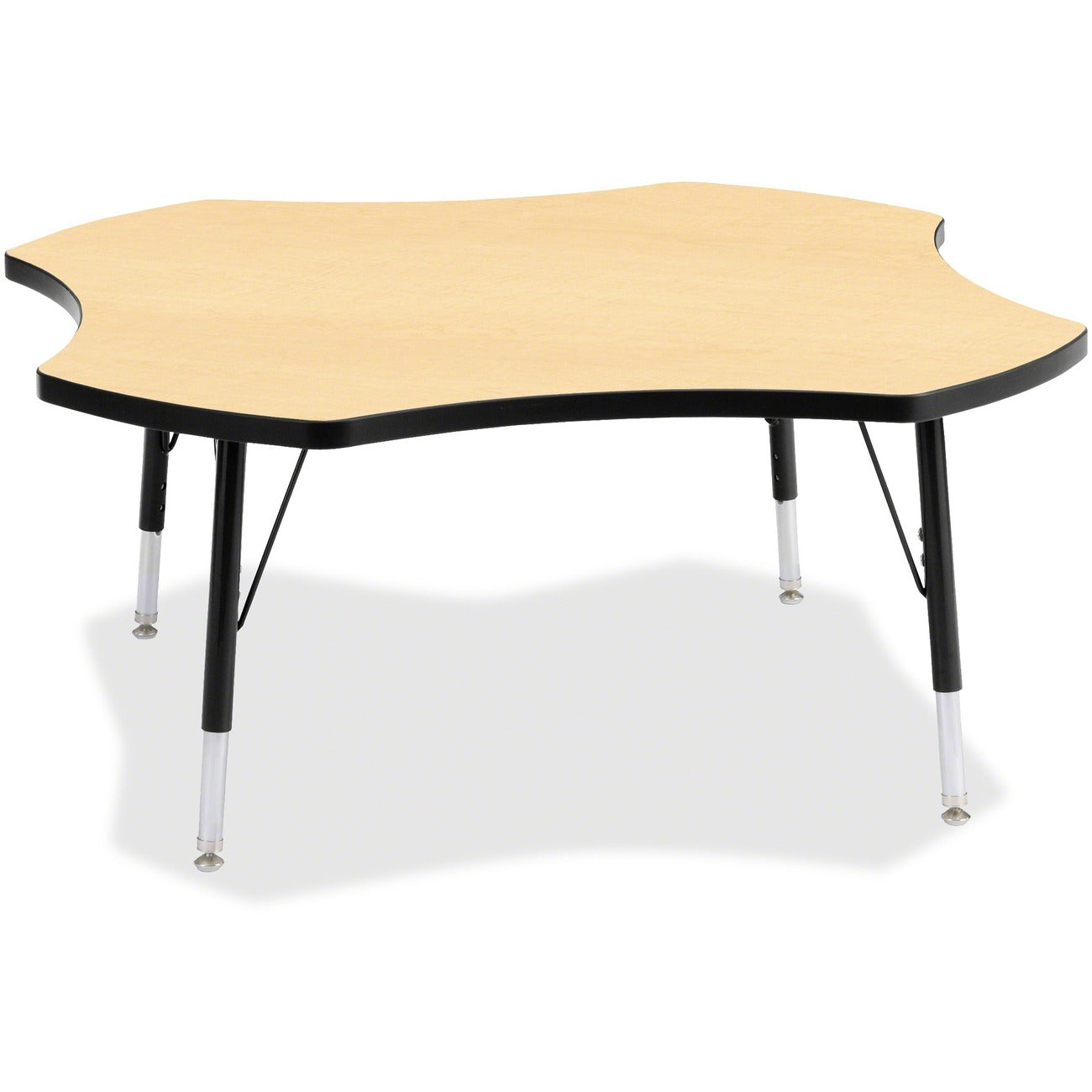 Four Leaf Table 48 inch Maple Black