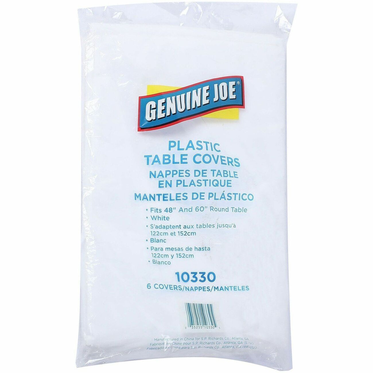 Genuine Joe Tablecover Plastic Rnd 84'