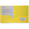 Business Source Folder 2-Pocket Poly Yellow