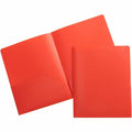 Business Source Folder 2-Pocket Poly Red