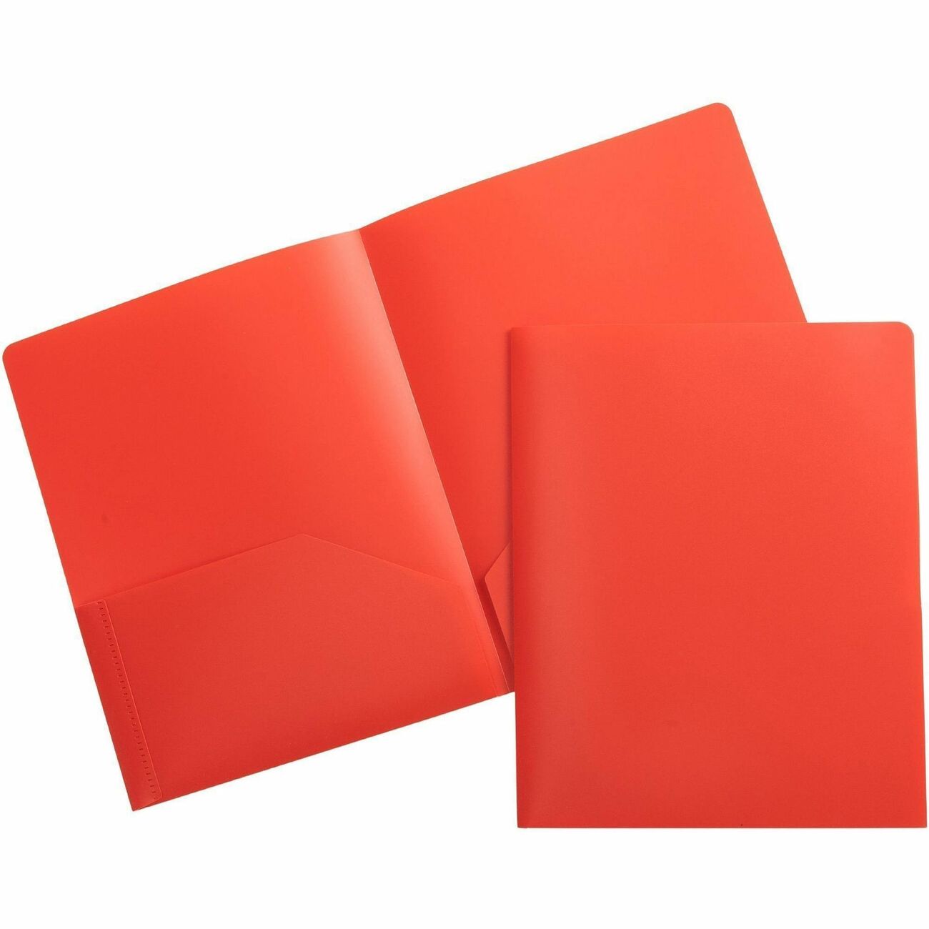 Business Source Folder 2-Pocket Poly Red