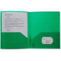 Business Source Folder 2-Pocket Poly Green
