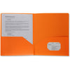 Business Source Folder 2-Pocket Poly Orange