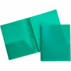Business Source Folder 2Pckt Poly Fastnr Gn