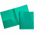 Business Source Folder 2Pckt Poly Fastnr Gn