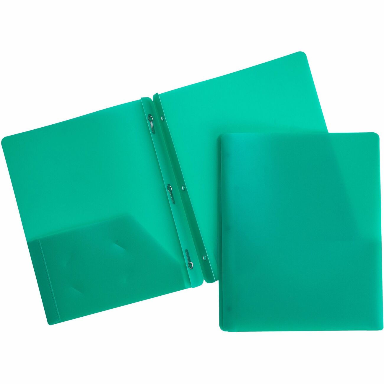 Business Source Folder 2Pckt Poly Fastnr Gn