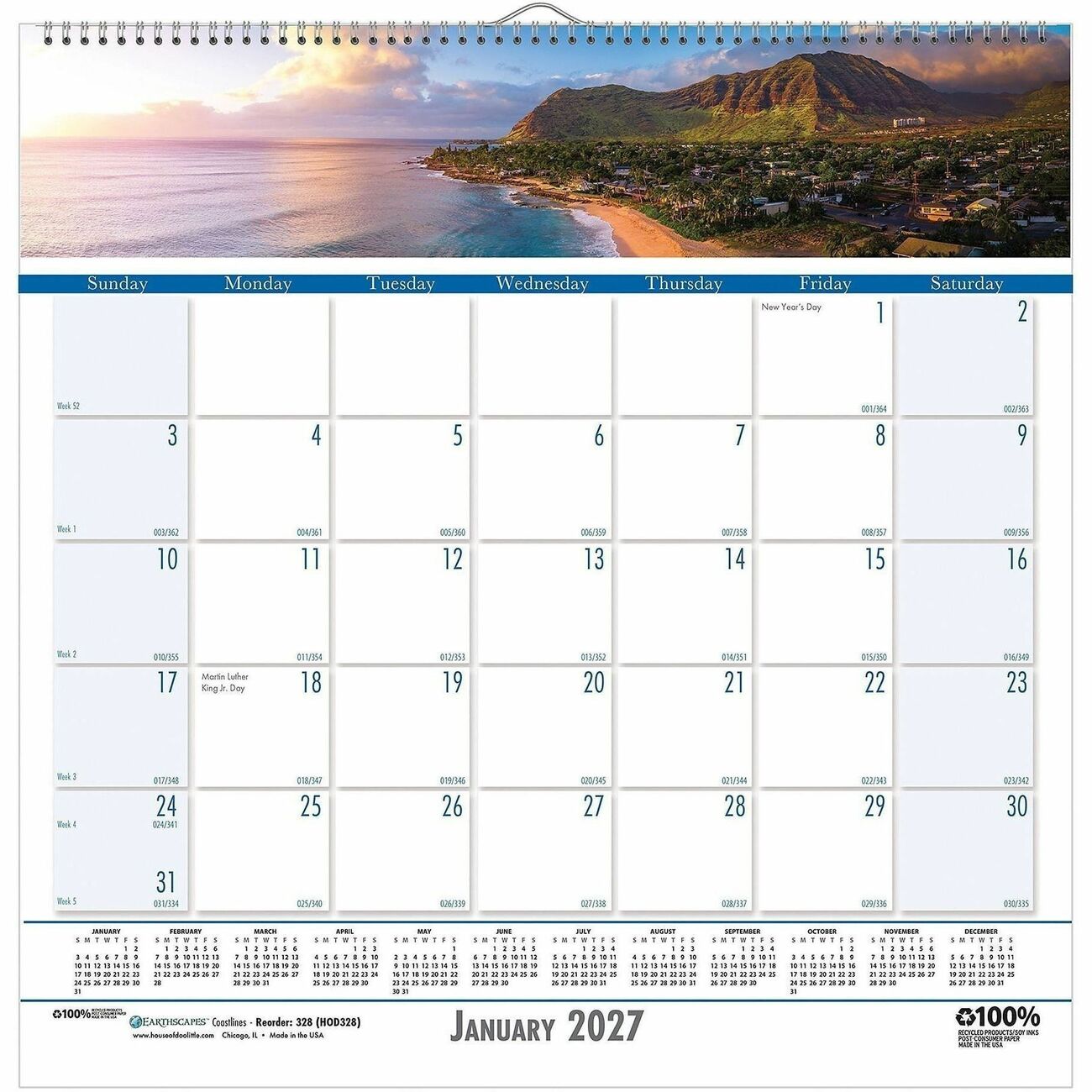 Calendar Wall Coastline