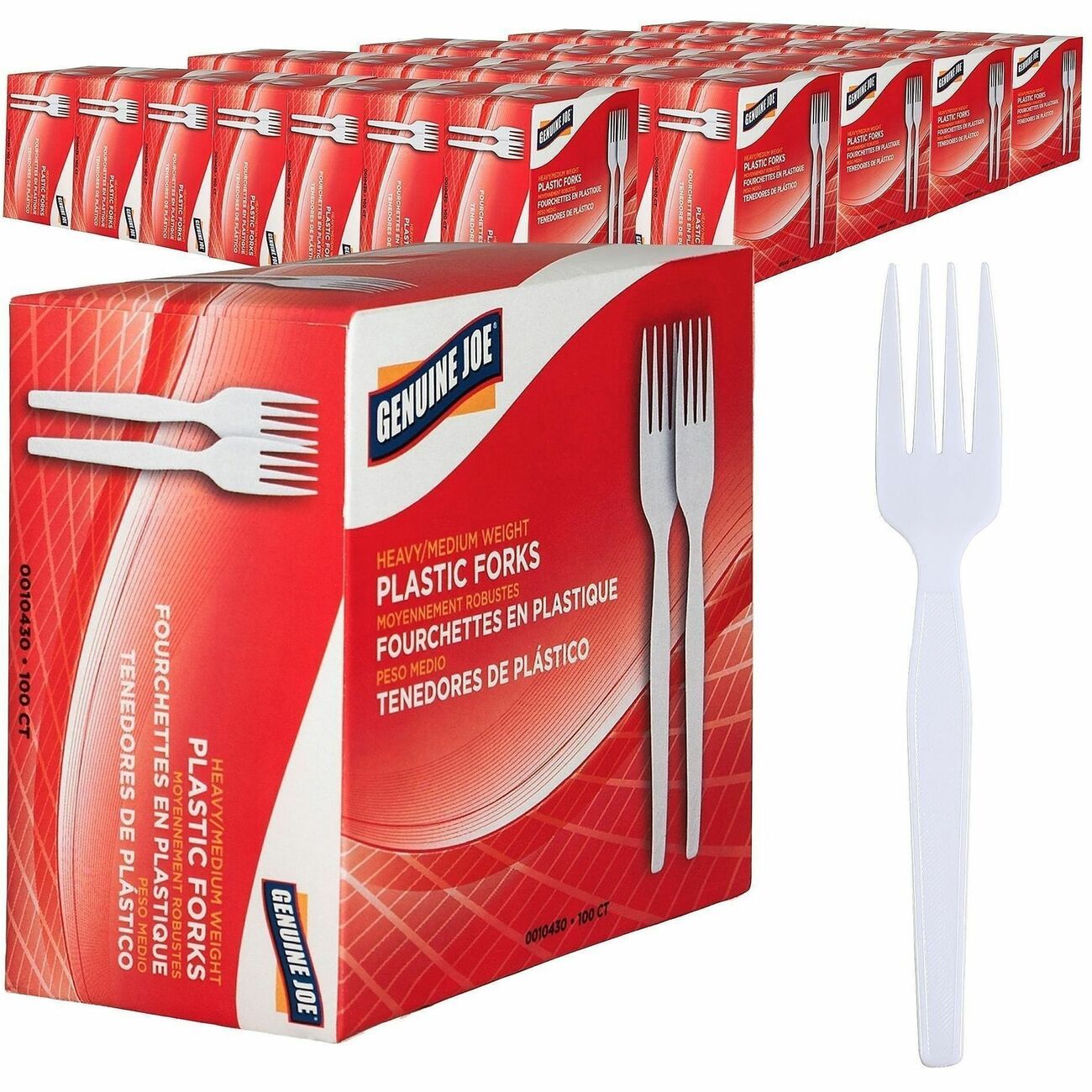 Genuine Joe Fork Hvy Wgt Bxd 100Ct