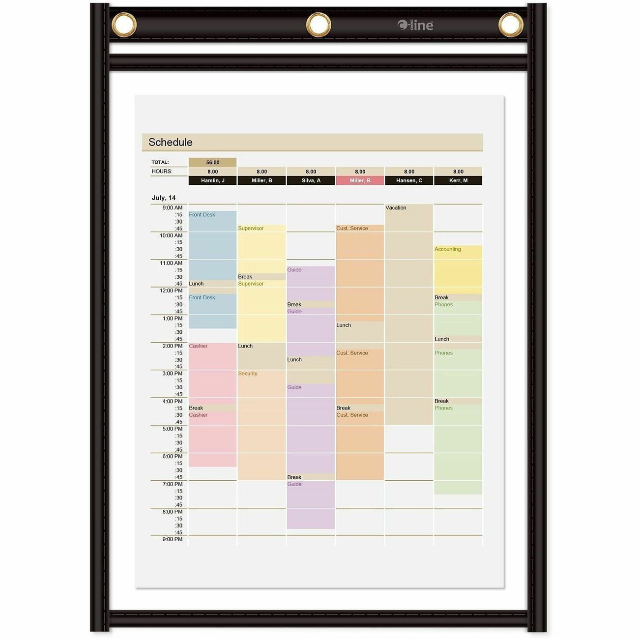 C-Line Holder Shopticket 9X12 Blk