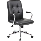 Boss Modern Office Chair with Chrome Arms