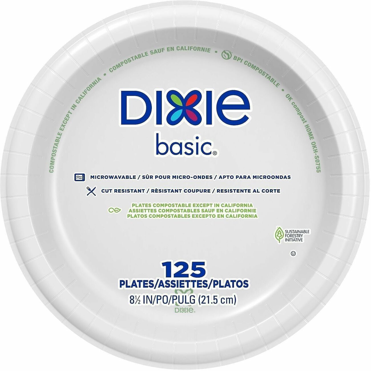 Dixie Plate Paper Coated 8.5in We