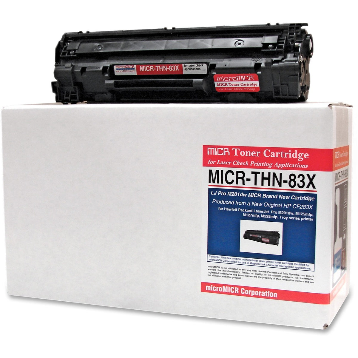 microMICR MICR Laser Toner Cartridge CF283X - Black - 1 Each