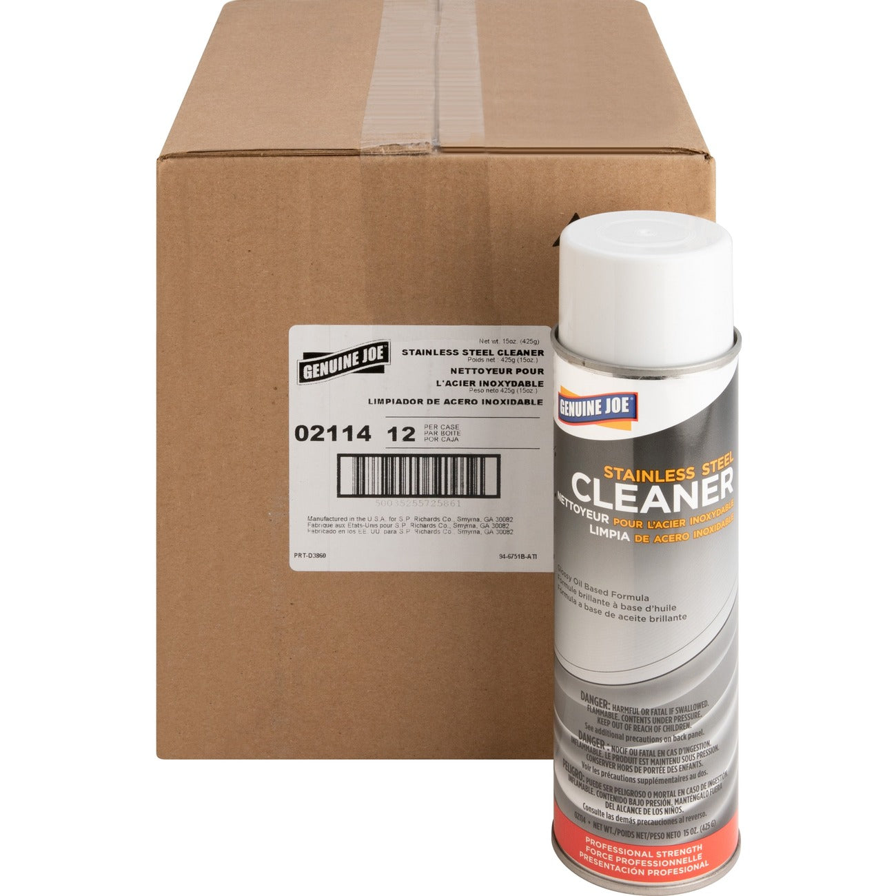 Genuine Joe Cleaner Stst Aerosol 15Oz