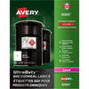 Avery Label Ghs Chemical 8.5X11