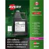 Avery Label Ghs Chemical 4X4 We