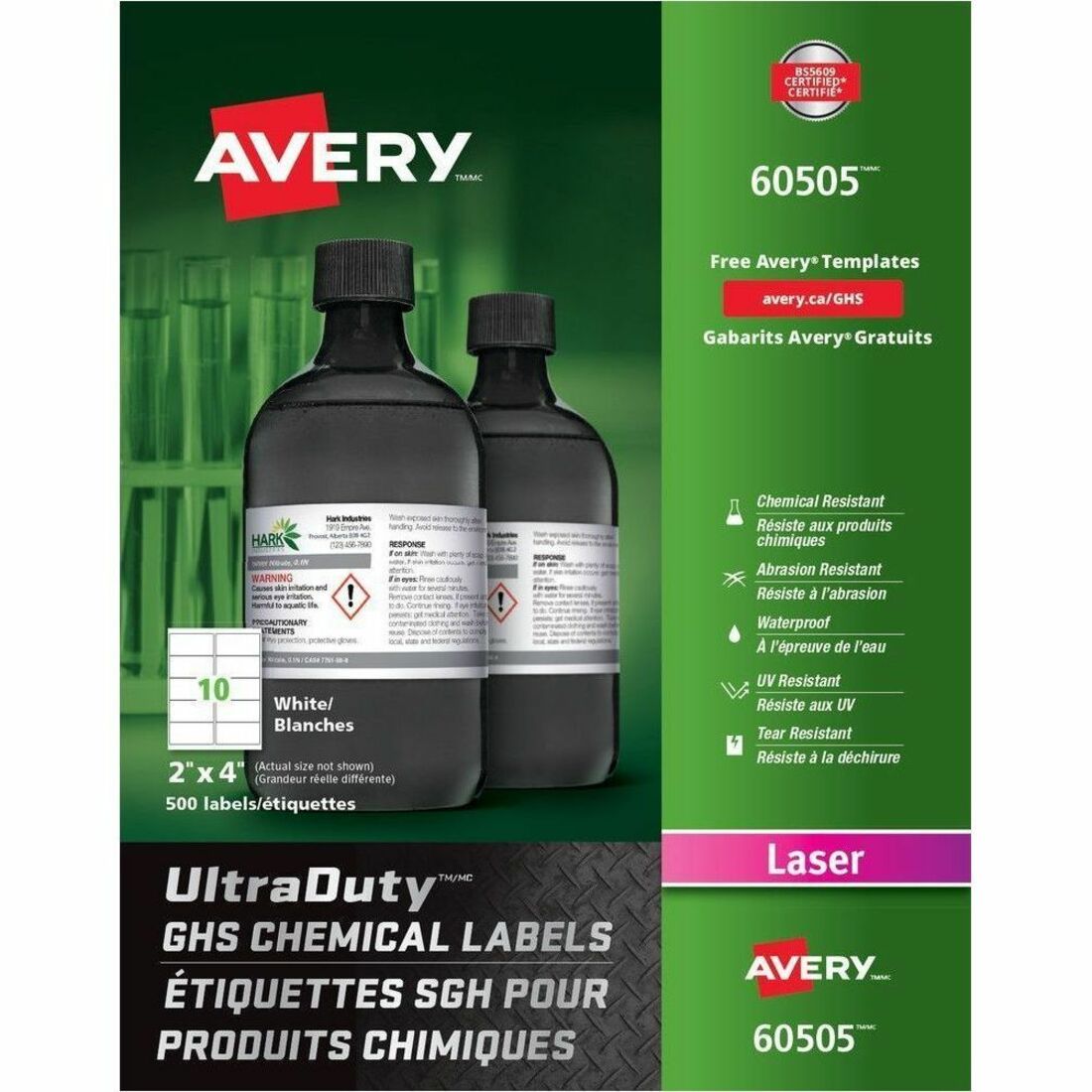 Avery Label Ghs Chemical 2X4 We