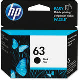 HP 63 Original Inkjet Ink Cartridge - Black - 1 Each