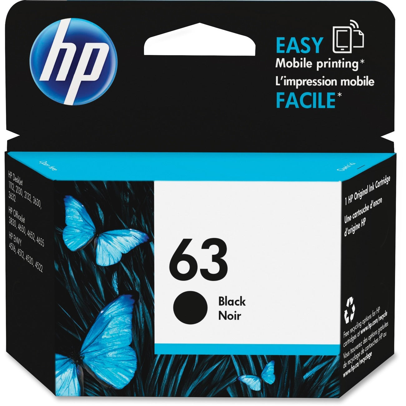 HP Crtdg Ink Bk Orig Hp63