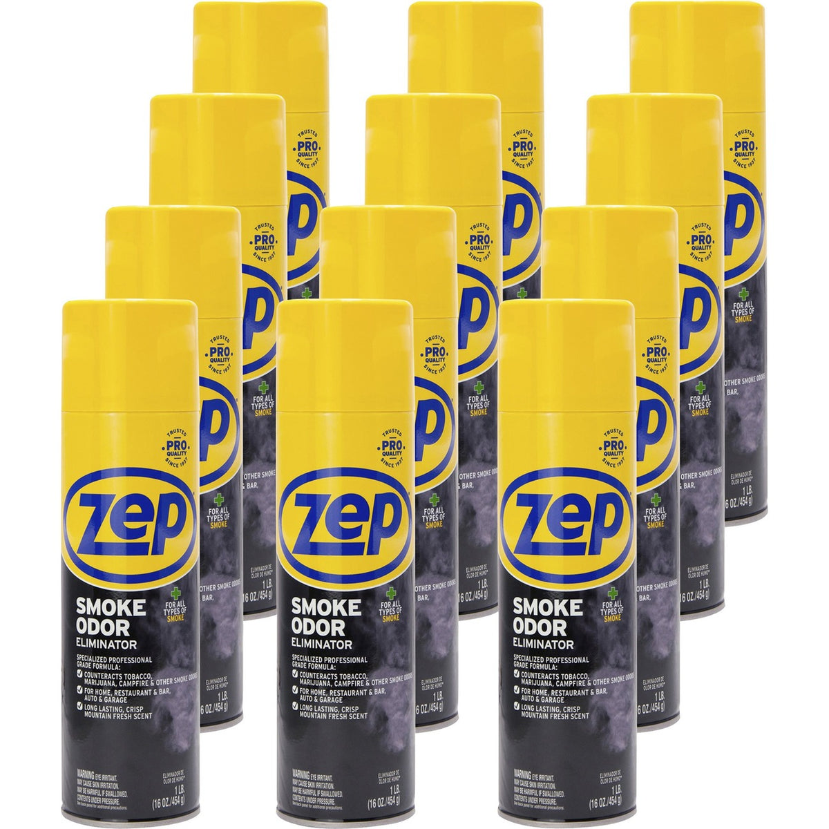 Zep Professional Strength Smoke Odor Eliminator — Case of 12